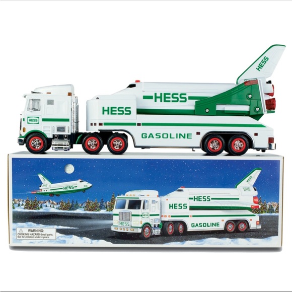 Vintage Hess 1999 Toy Truck and Space Shuttle with Satellite collectible NIB